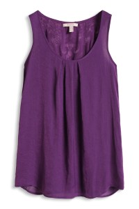 top soyeux en dentelle crochetée purple